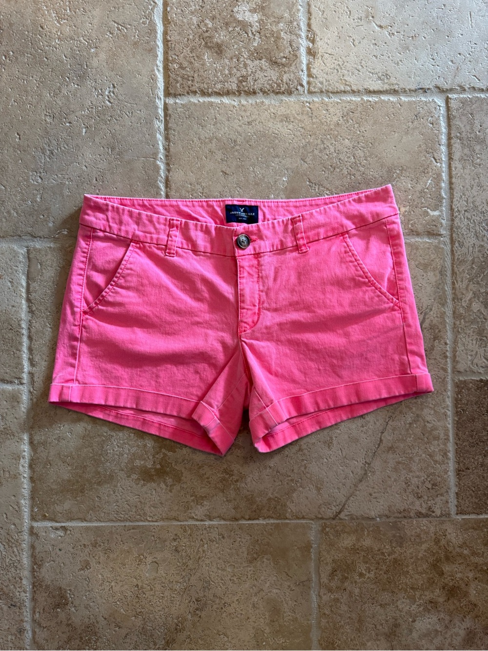 American Eagle Outfitters Bright Pink Denim Cutoff Shorts